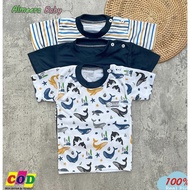 3-Piece Baby T-Shirts for 0-18 Months Old, Sizes SML XL Navy Whale Series Short-Sleeved Baby Tops Ba