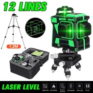 Laser Level 12 Lines 3D Level Self Leveling 360 Horizontal and Vertical Cross Super Powerful Green Laser Level