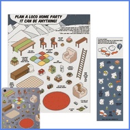 3D Sticker Scene 3D Miniature House Stickers Cute Sticker Scenes Children Scene Sticker Set for Kind