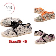 Unisex Toms Shoes Floral Canvas Shoes Comfortable Slip Ons Shoes
