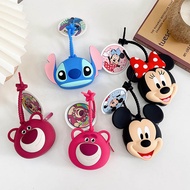 ✵▼ Disney Cute Mickey Mouse Lotso Silica Gel Coin Purse Cartoon Anime Lilo Stitch Mini Wallet Portable Pendant Keychain Money Bag