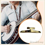 [ShiwakibcMY] Banjo Armrest Gold Metal Fit Bracket with Two Apart Rim Hooks Mirror Finish Music Inst