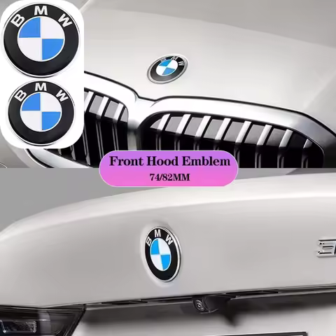74/82mm Car Hood Front Rear Trunk Emblem Badge Replacement For BMW E36 E46 E53 E90 E60 E61 E93 F10 E
