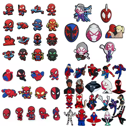 7-21pcs/set Marvel Superhero Spider-Man Series ​for Coetoon Shoe Charms Accessories for Classic Clog