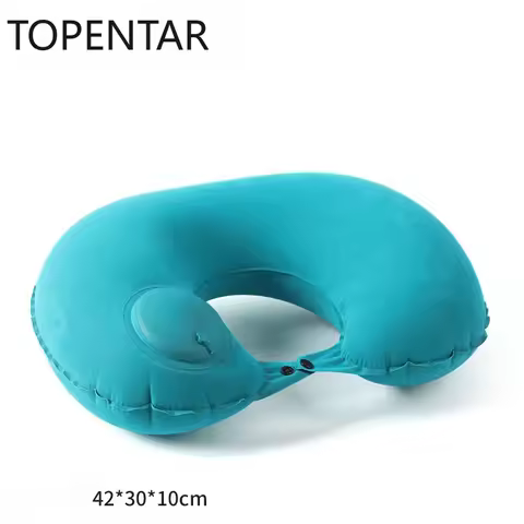 Ergonomic Inflatable Neck Pillow for Balanced Neck Support Manual Inflation Adjustable Firmness Soft