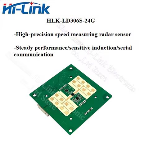 Free Shipping HLK-LD306S 24G Speed Radar Module 70mA Vehicle Speed Monitoring RS485 1km/h Serial Com