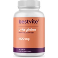 BESTVITE L-Arginine 1000mg per Tablet (240 Tablets) containing 20% More Pure L-Arginine as Compared 