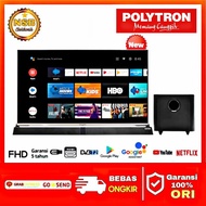 Polytron Smart Android Cinemax Soundbar LED TV 50" inch PLD-50BAG9953