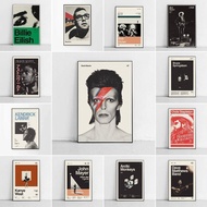 David Bowie Billie Eilish music Album Canvas Poster, Abstract Poster, Retro Poster, Vintage Poster, 