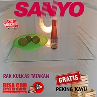 RAK KULKAS SANYO AQUA KULKAS TATAKAN SEKAT KULKAS 1 PINTU DAN 2 PINTU KACA