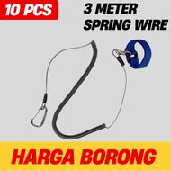 【3 METER】10PCS Spring Wayar Grip Fishing Rod/Playar Mancing Anti Lost Fumble Steel Spring Wire Fishi