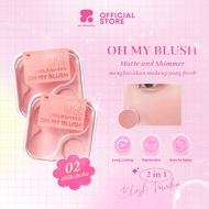 2P Oh My Blush 02 MilkshakeOriginal - Dust-Free Blush 2in1 Blush On/ Pigmented/ Longlasting/ Alcohol