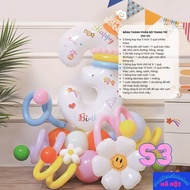 [FREE 80CM BALLOON, PUMP, HAT] Birthday Decoration Set for Boys and Girls No. 3