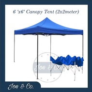 2Mx 2M Full Set Roof Express Night Market Canopy Tent Portable Kanopi Penuh Khemah Pasar Malam Niaga 6 kaki x 6 feet