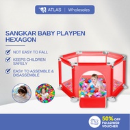 ATLAS Hexagon Playground Kids Indoor Playpen Baby Play Baby Safety Fence Baby Cage Fence Children's 