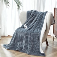 SNUGSUN Heated Blanket Throw Size, Soft and Cozy Electric Heating Blanket for Bed, 50" x 60" Dark Gr