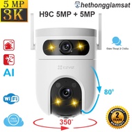 Camera Ngoài Trời EZVIZ H9C 5MP + 5MP Wifi Mắt Kép Xoay 360 Đàm Thoại Chính Hãng Bảo Hành 24Th