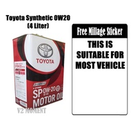 Toyota 0w20 SN GF5 Engine Oil 08880-10505