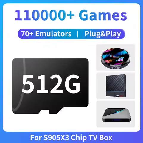 TF Game Card for S905X3 Chip TV Box with 110000+ Games Retro Game Console 70+ Emulators for PSP/PS1/