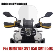 For QJMOTOR SVT 650 SVT 650X SVT650 SVT650X Motorcycle Front Heightened Windshield Windscreen Modifi