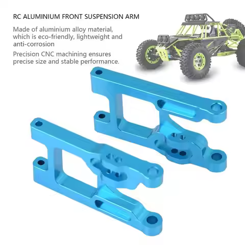 RC Car Front Suspension Arms, 2 Pcs Aluminium Alloy Front Suspension Arms with Screws for Wltoys 124