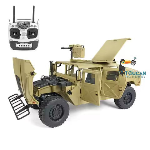1/10 HG RC U.S. Military Vehicle 4x4 P408 2.4G Racing Car Servo ESC 550 Motor 16CH Radio Control Car