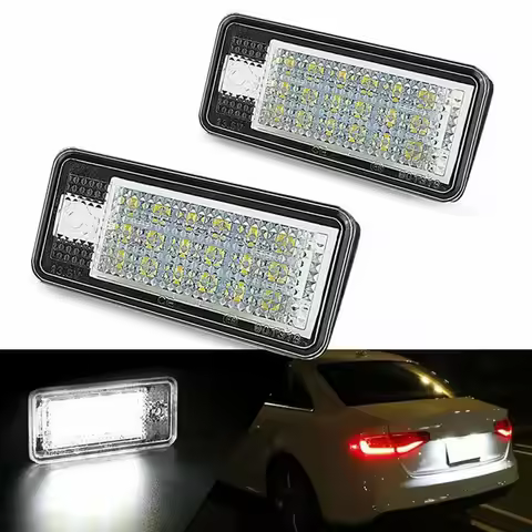 1/2pcs LED Number Plate Light For Audi A3 A4 S4 RS4 B6 B7 A6 RS6 S6 C6 S5 Q7 A8 S8 Avant Canbus Erro