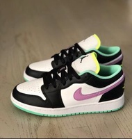 🟠Jordan Air Jordan1 Low低幫複古籃球鞋GS黑白紫