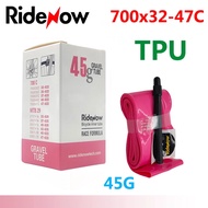 RideNow TPU Road Bicycle 700C Bike Inner Tube 700x32C 35 38 40 42 45 47C Tire Valve French MTB Bike 