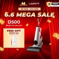 Uwant D500 Cordless Wet and Dry Vacuum Cleaner | 65°C Hot Air Dry | Self-Cleaning | 17kPa Suction | 