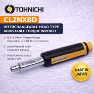 TOHNICHI CL2NX8D Adjustable Torque Wrench 0.4–2.0 N.m | Interchangeable Head Type | Made in Japan
