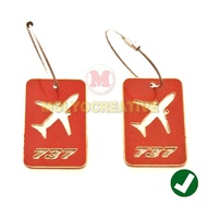 MERAH GANTUNGAN Keychain 737 Airplane Keychain Red Square