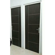 Pintu Kayu Hdf Plus Kusen Alumunium Kunci Set Dan Engsel Tinggal