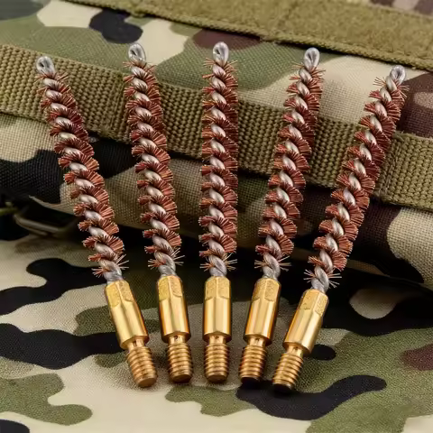 5Pcs .22cal Phosphor Bristle Bronze Bore Gun Cleaning Brush for .22 Cal .223Cal .22Lrcal 5.56Mm Pist