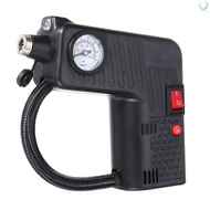 Air Compressor Tire Inflator 12V Car Air Pump with Pressure Gauge Handheld Electric Power Air Pump with Flash Light Safety Hammer for Auto Motorcycle Car Bike