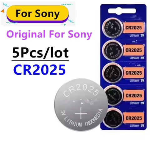 5PCS Original For Sony CR2025 Battery CR 2025 3V Lithium Battery DL2025 BR2025 For Car Remote Contro