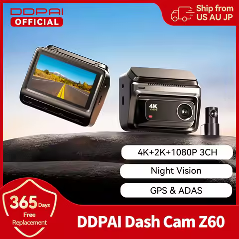 DDPAI Z60 4K+2K+1080P Dash Cam Support Rear and Interior with GPS 5GHz WiFi ADAS NightVIS 2.0 Dash C