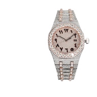 Cleanness Moissanite Watch Stainless Steel Artificial Inlay Big Factory Mechanical Movement Honeycom