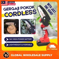 Gergaji Kayu Mini Chainsaw Mesin Potong Kayu Chainsaw Battery Cordless Gergaji Elektrik Chainsaw Rec