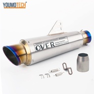 Universal รถจักรยานยนต์ท่อไอเสียระบบท่อไอเสียท่อ Escape Moto ท่อไอเสียปลายท่อ OVER Canister Tailpipe