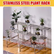 Stainless Steel Plant Bench Hanging Rack Planter Stand Railing Indoor Outdoor Gardening Multi Layer