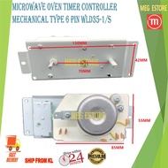 MICROWAVE OVEN TIMER CONTROLLER MECHANICAL TYPE 4 PIN 6 PIN 15A 250VAC SPARE PART WLD35-1/S WLD35-1/