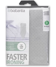 Brabantia Ironing Board Cover 53 x 18 Inch (Size D, Extra Large) Silver Metallic Gray