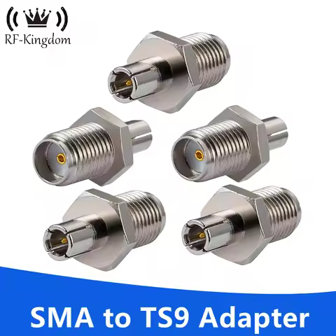 5Pcs RF Coaxial Adapter SMA To TS9 Coax Jack Connector SMA Female Jack To TS9 Male Plug Silver for Z