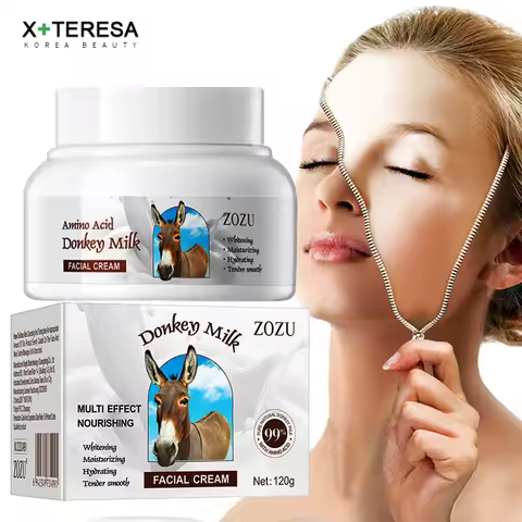 Strong Whitening Donkey Milk Face Cream Anti-aging Wrinkle Removal Firming Skin Care Facial Brighten
