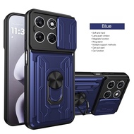 For Motorola G67 G77 5G Case Card Slot Bracket Shockproof Armor Phone Cover for Moto G 67 77 MotoG67