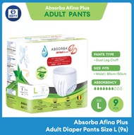 Absorba Afina Plus Adult Pants (L) 9's | Adult Diapers Pants / 成人纸尿裤