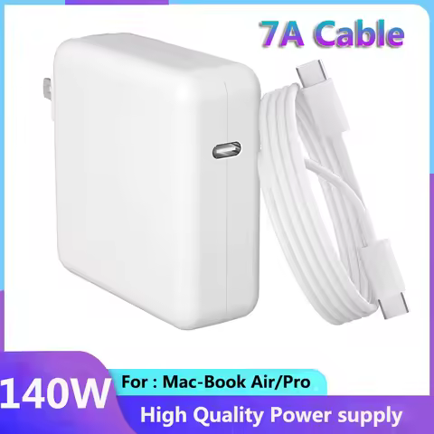 140W USB-C Power Adapter for MacBook Pro 16/15/14/13 Inch & iPad Pro (2021-2018): High-Power Charger