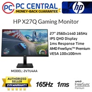 Hewlett Packard HP X27q Qhd 1440p Gaming Monitor Ips Panel 1ms Response Time Gsync