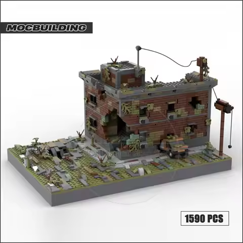 MOC Building Blocks Games Series The Last of Us Diorama Castle Architecture DIY Assembly Bricks Coll